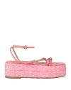 Redv Red(v) Woman Espadrilles Pink Size 9 Soft Leather