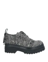 Redv Red(v) Woman Lace-up Shoes Black Size 7 Textile Fibers, Leather
