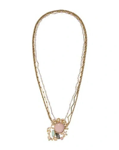 Redv Red(v) Woman Necklace Antique Rose Size - Brass In Gold