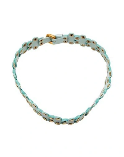 Redv Red(v) Woman Necklace Sky Blue Size - Leather In Blue