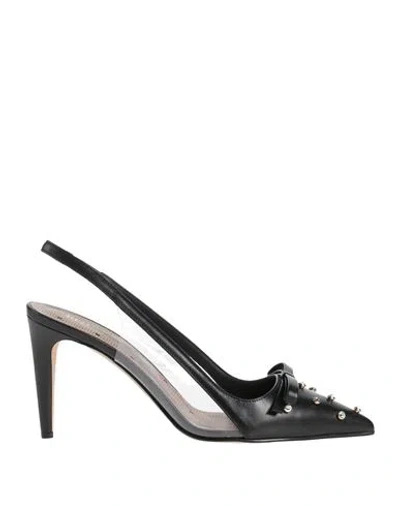 Redv Red(v) Woman Pumps Black Size 7 Leather, Plastic