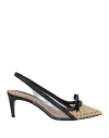 Redv Red(v) Woman Pumps Black Size 7 Leather, Textile Fibers In Black