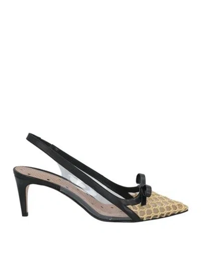 Redv Red(v) Woman Pumps Black Size 7 Leather, Textile Fibers