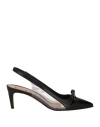 Redv 60mm Slingback Leather Pumps In Black