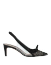 Redv Red(v) Woman Pumps Black Size 7 Textile Fibers, Leather