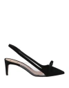 Redv 60mm Slingback Leather Pumps In Black