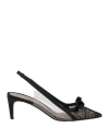 Redv Red(v) Woman Pumps Black Size 8 Textile Fibers, Plastic