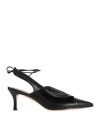 Redv Red(v) Woman Pumps Black Size 10 Leather In Black