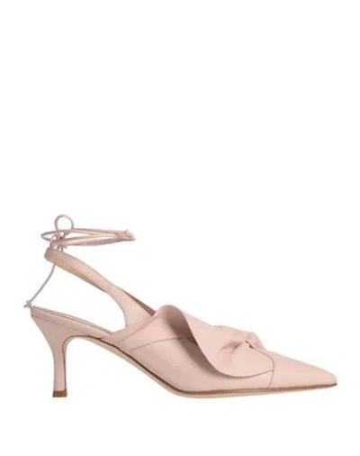 Redv Red(v) Woman Pumps Blush Size 9 Leather In Pink