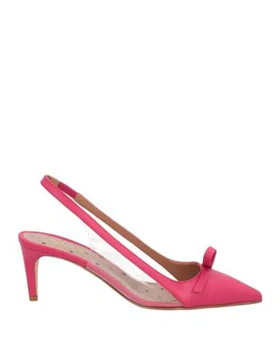 Redv Red(v) Woman Pumps Fuchsia Size 8 Leather, Plastic In Pink