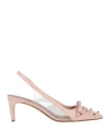 Redv Red(v) Woman Pumps Light Pink Size 6 Leather, Pvc - Polyvinyl Chloride In Pink
