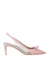 Redv Red(v) Woman Pumps Light Pink Size 6 Leather, Pvc - Polyvinyl Chloride In Pink