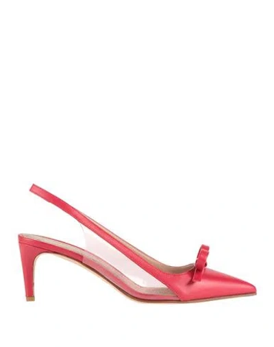 Redv Red(v) Woman Pumps Red Size 7 Leather, Plastic In Multi