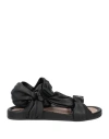 Redv Red(v) Woman Sandals Black Size 6 Soft Leather In Black