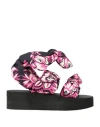 Redv Red(v) Woman Sandals Black Size 6 Textile Fibers In Black