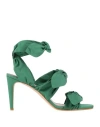 Redv Red(v) Woman Sandals Emerald Green Size 8 Textile Fibers