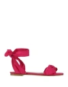 Redv Red(v) Woman Sandals Magenta Size 8 Textile Fibers