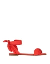 Redv Red(v) Woman Sandals Tomato Red Size 8 Textile Fibers In Tomato Red