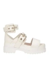 Redv Red(v) Woman Sandals White Size 8 Leather In Multi