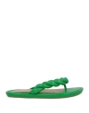 Redv Red(v) Woman Thong Sandal Green Size 7 Leather