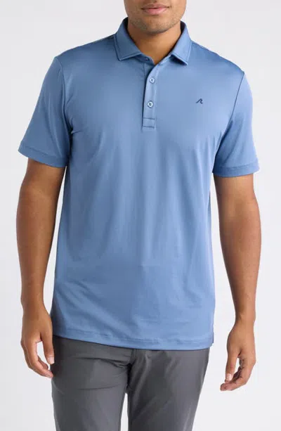 Redvanly Alpine Solid Performance Polo In Blue Horizon