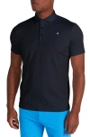 Redvanly Alpine Solid Performance Polo In Black