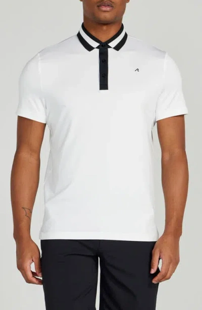 Redvanly Batson Performance Golf Polo In Bright White