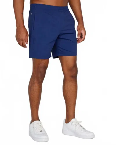 Redvanly Byron Shorts With Dual Side Pockets In Navy In Blue