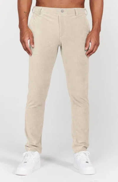 Redvanly Collins Corduory Golf Pants In Oat