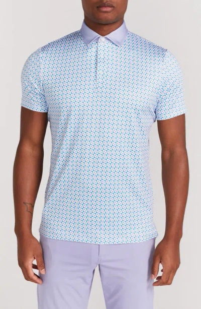 Redvanly Cowley Performance Golf Polo In Baby Lavender