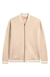 Redvanly Crestwell Wool Bomber Jacket In Blue