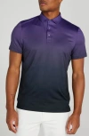 Redvanly Devon Ombré Performance Golf Polo In Loganberry