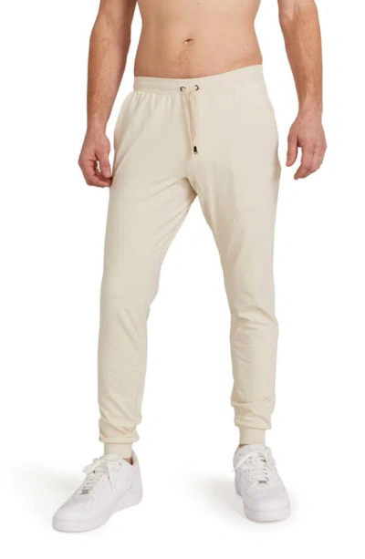 Redvanly Donahue Water Resistant Joggers In Oat