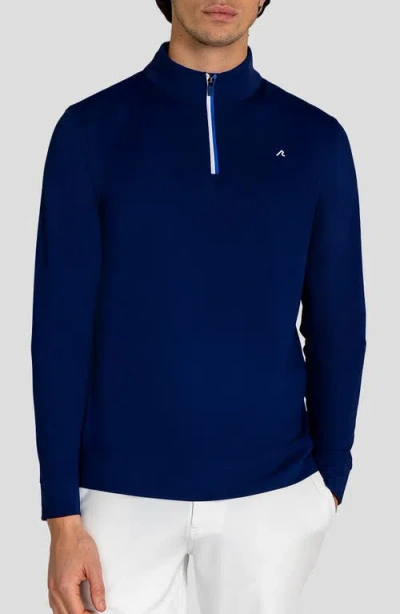 Redvanly Fleet Quarter Zip Sweatshirt In Blue