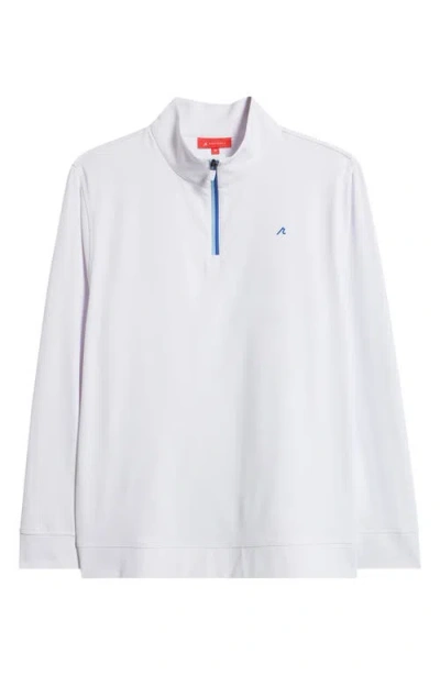 Redvanly Fleet Quarter Zip Sweatshirt In White
