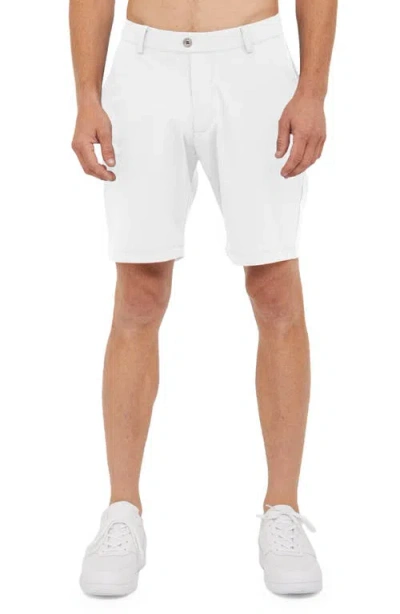 Redvanly Varick Pull-on Golf Shorts In Bright White