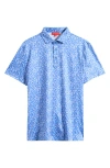 Redvanly Haskell Camouflage Performance Polo In Blue