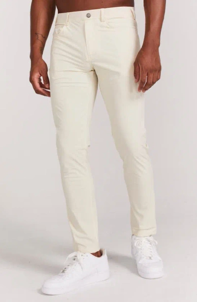 Redvanly Kent Pull-on Golf Pants In Oat