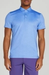 Redvanly Kimbell Floral Performance Golf Polo In Bleu