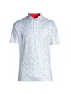 Redvanly Men's Ashby Floral Polo In Bright White