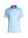 Redvanly Men's Canon Digital Polo Shirt In Malibu Blue