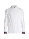 Redvanly Men's Hayden Half-zip Pullover In Bright White