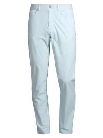Redvanly Men's Kent Slim Pull-on Trousers In Breeze
