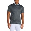 Redvanly Pascal Geo Print Performance Golf Polo In Tuxedo