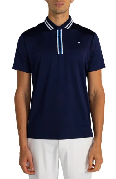 Redvanly Paulison Tipped Golf Polo In Blue
