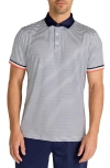 Redvanly Poireir Stripe Performance Golf Polo In Blue