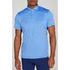 Redvanly Sanborn Splash Pattern Performance Golf Polo In Bleu