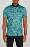 Redvanly Sayles Floral Performance Golf Polo In Rainforest