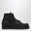 Redwing 8074 Moc Toe Black Leather Boot In Black