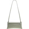 Ree Projects Elieze Soft Croc Embossed Leather Clutch